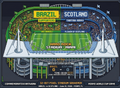 Brazil vs Scotland FIFA World Cup 2026 – 32-Bit Pixel Stadium Souvenir Framed Poster